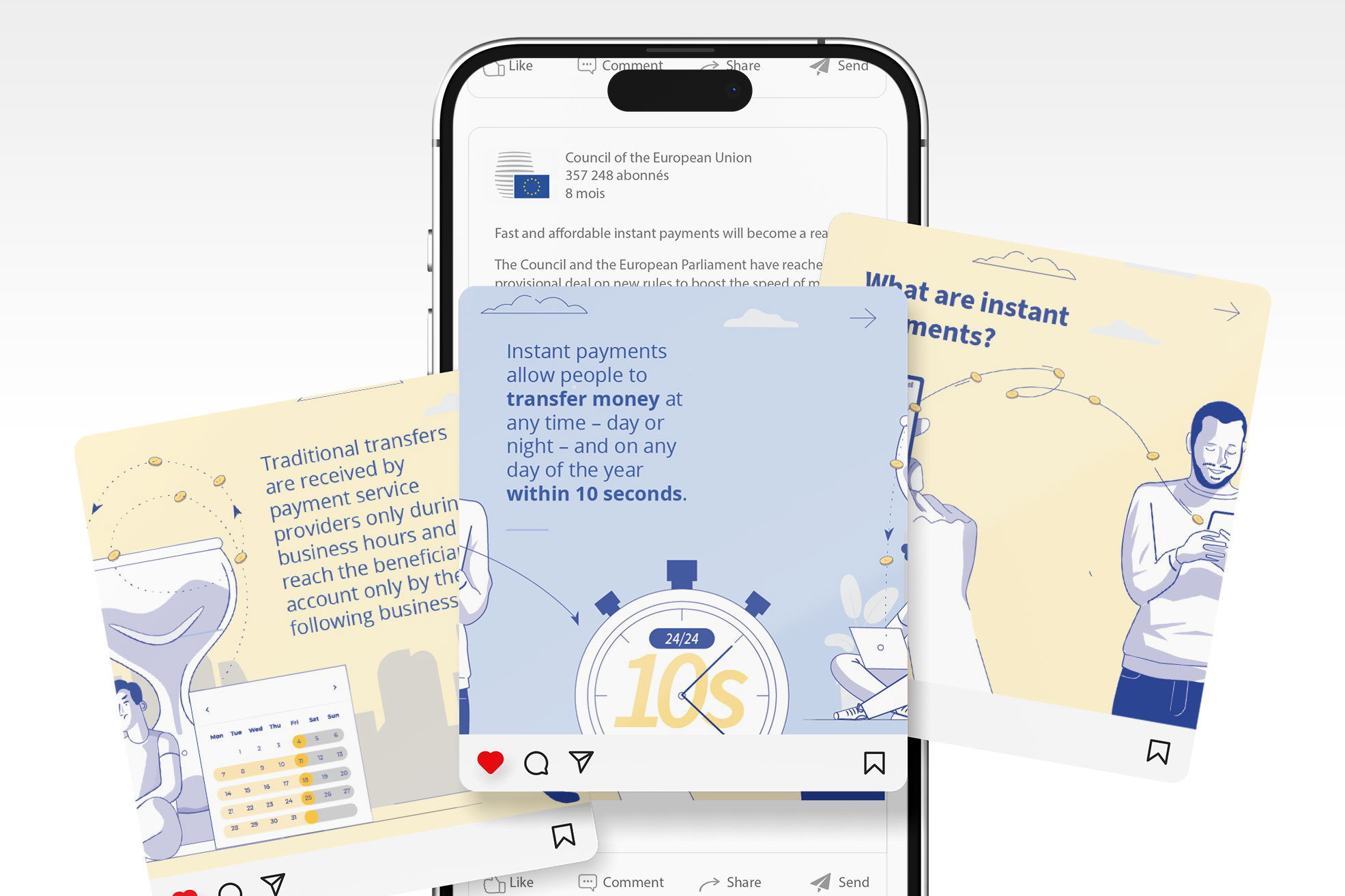 image of the Instant pay illustration in an isometric phone