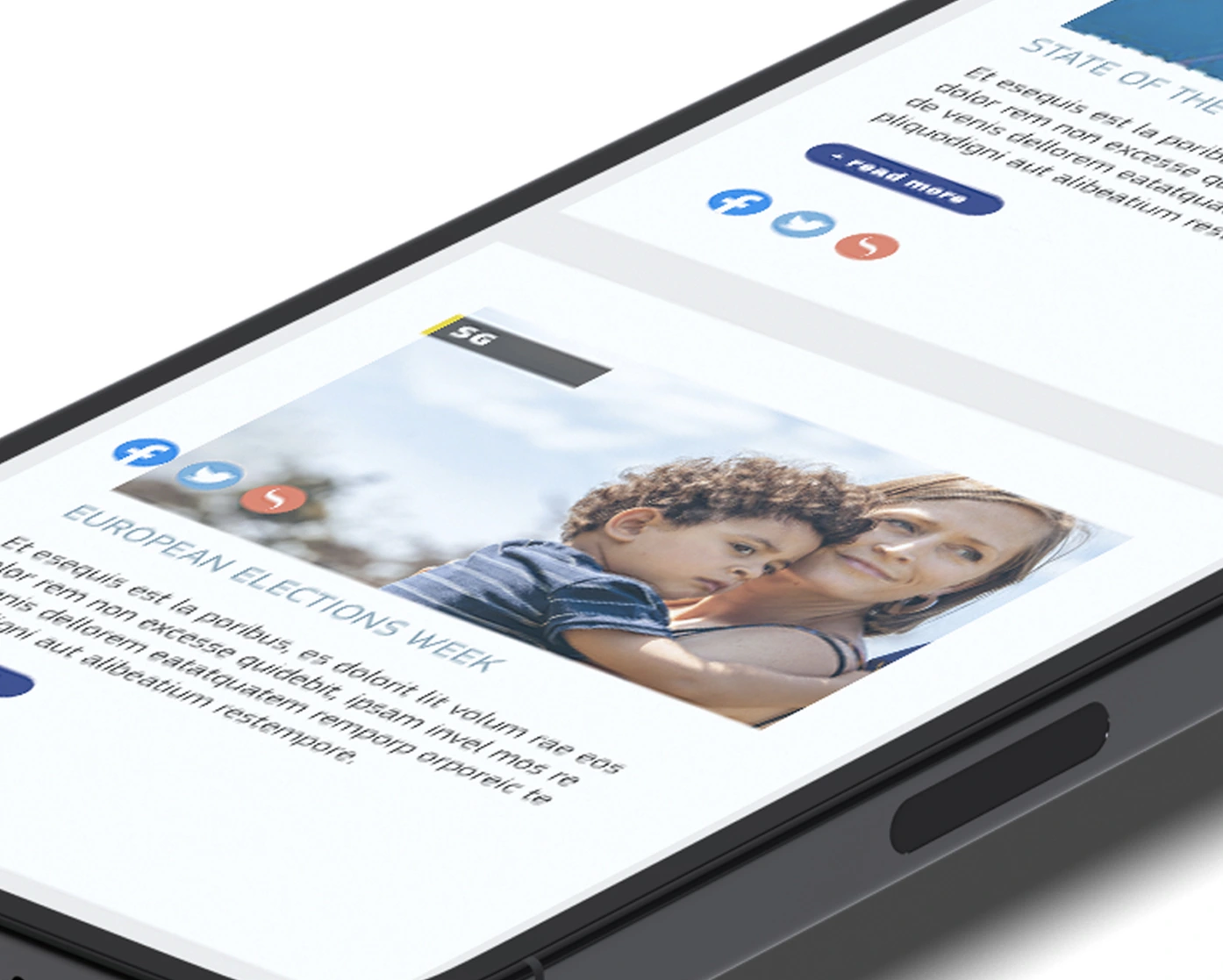 image showing the emailing campaign in a smartphone mock up