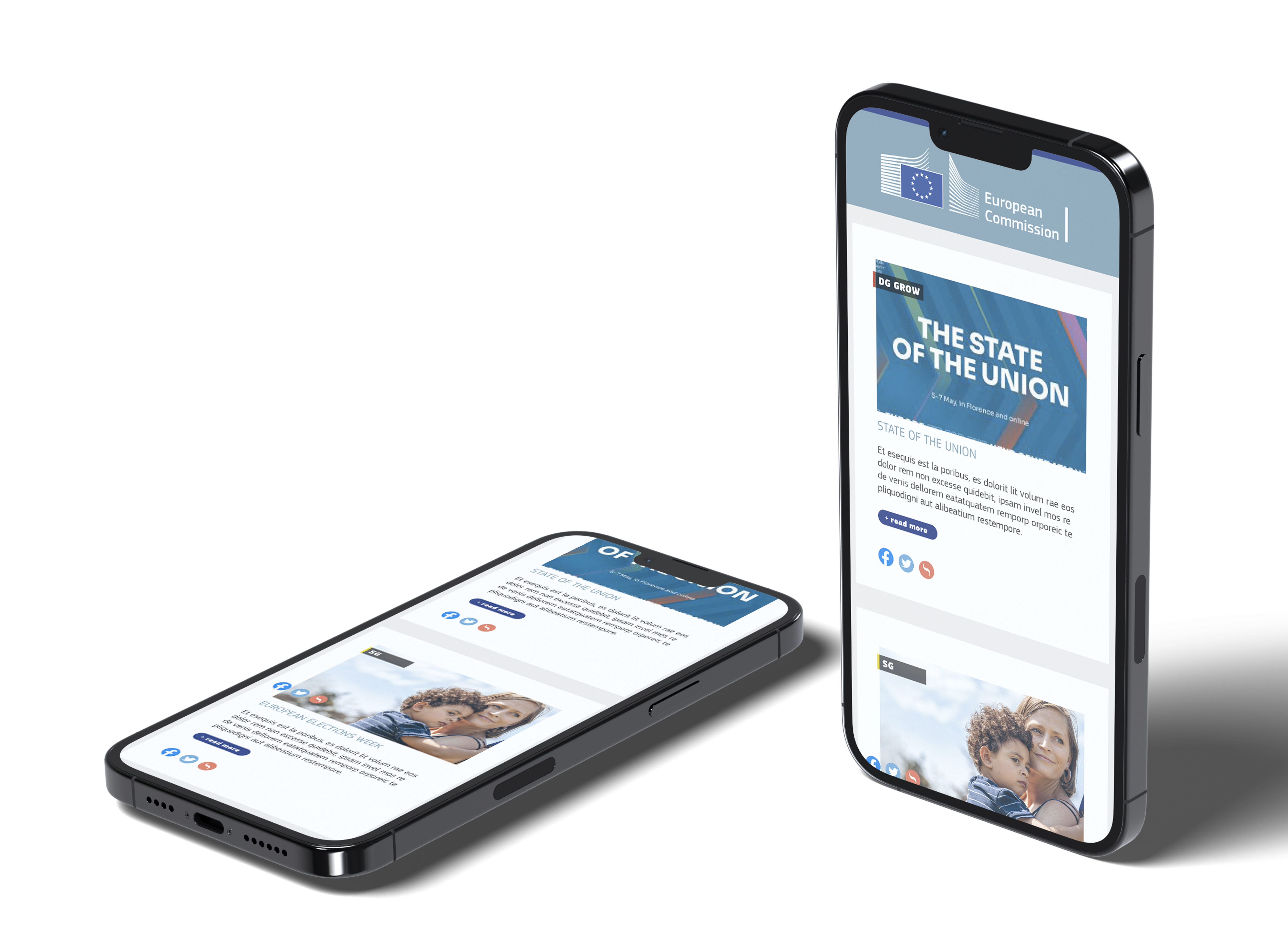 image of the staff matters emailing campaign in a phone mock up showing the design