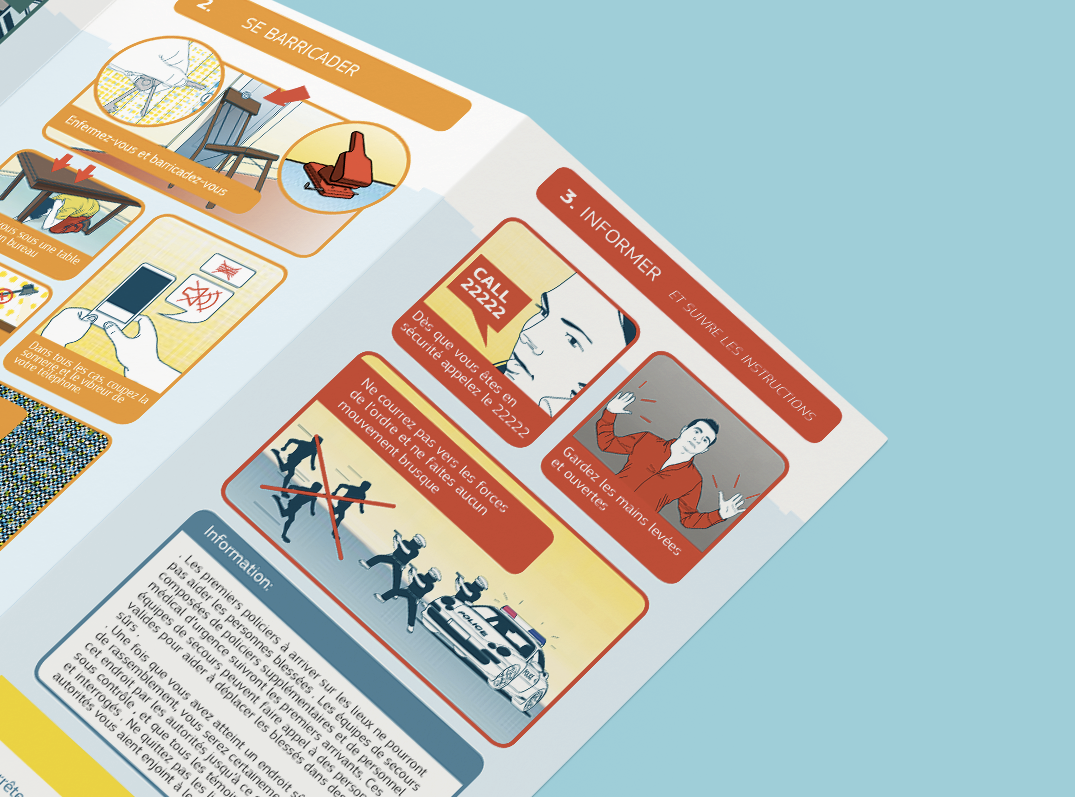 image showing the AMOK leaflet and its illustrations in a close up view