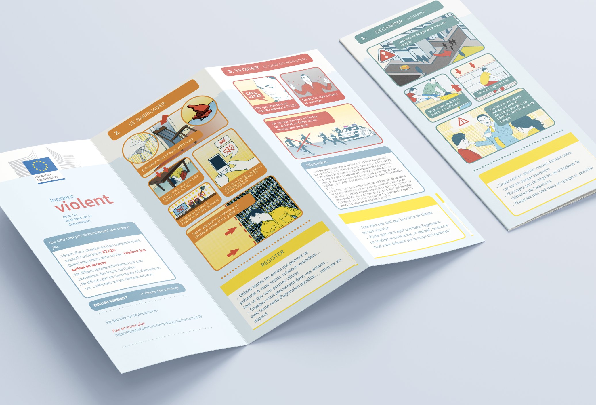 image showing the AMOK leaflet in a mock-up