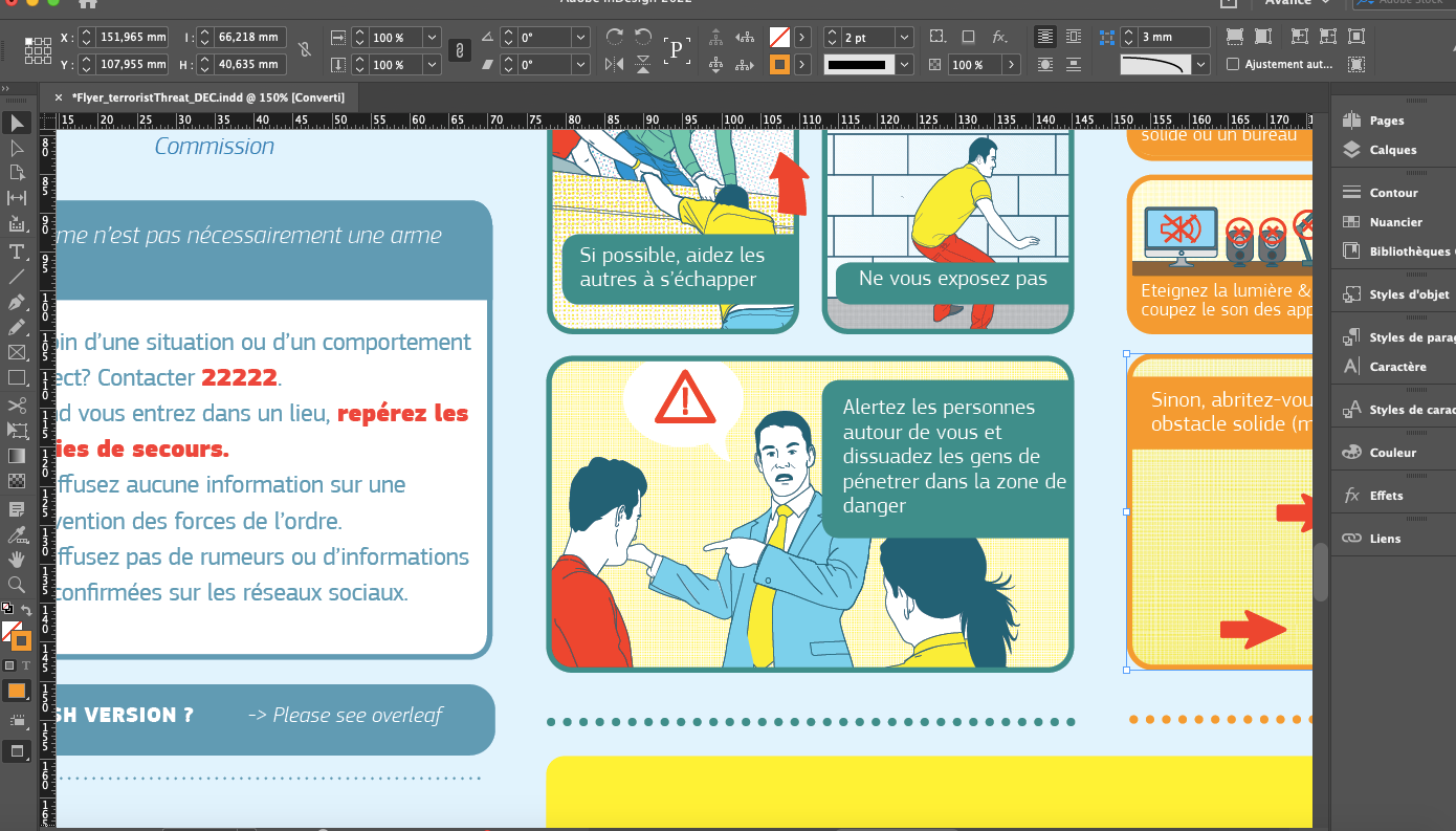 image of a close up on AMOK illustration showing instructive security behaviours to take