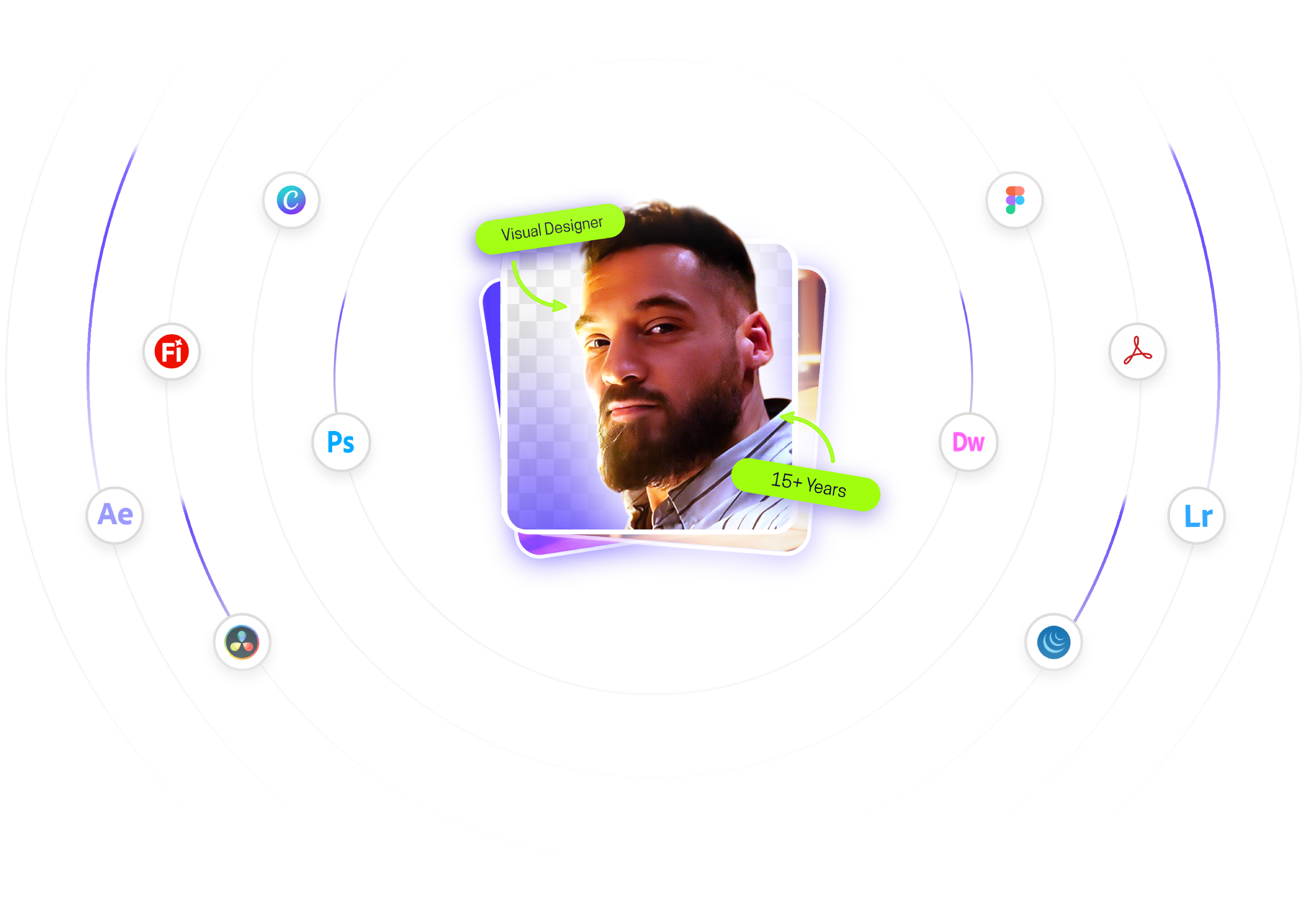 A graphic portrait banner of Antoine Leignel